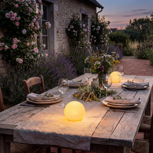 Lucide PINO - wiederaufladbare Tischlampe Innen/Außen - Akku/Batterie - LED Dim. - CCT - 1x1W 2700K/6500K - IP65 - Rgb - Weiß | Essential - Atmosphäre 1